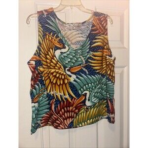 Bayou Wear Jazz Fest Woman Sleeveless Colorful Tank Sz X Large New Orleans